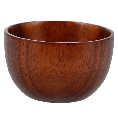 SOIMISS 1 Pz Piatto da Frutta da tavola in Legno Insalata Chiave miscelazione Ciotole Prima Colazione Marrone Lavagna Fogli pentagrammati insalatiera Rotonda Ciotola per antipasti di Legno