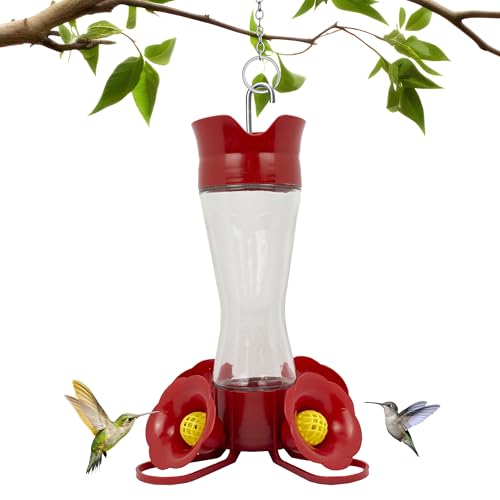 Perky-Pet 203CPBN Glass Hummingbird Feeder for Outdoors with Perches, Ant Moat, Bee Guards - Pack of 1