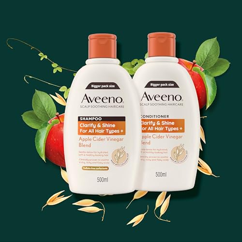 Aveeno Scalp Soothing Haircare Volumising Shampoo, Fresh Green Blend, with Colloidal Oat Extract, for Fine Hair Soothes Dry - Image 2