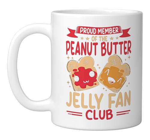Pb&J Peanut Butter And Jelly Peanut Butter & Jelly Ceramic Mug, White