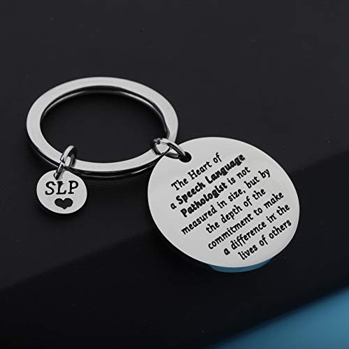 Lqri Speech Therapist Gift Speech Therapy Gift Speech Language Pathologist Thank You Gift The Heart Of A Speech Language Is Not Measured In Size Slp Gifts For Speech Therapist (Sliver) #TOP2