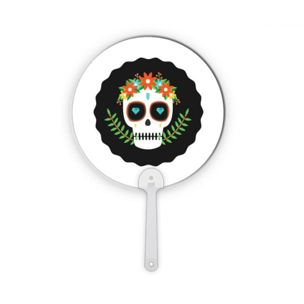 Décoration ronde en plastique Jour des Morts Mexico ornement suspendu