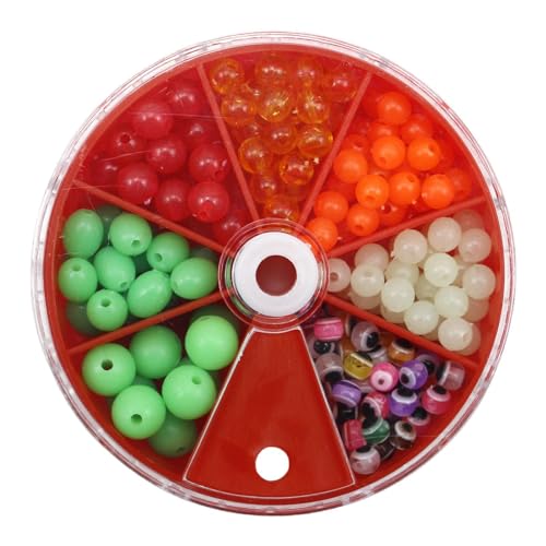 Cuentas De Pesca De Agua Salada - 199 Piezas De Cuentas Fluorescentes Para Aparejos De Pesca Con Caja De Almacenamiento | Dispositivos De Cebo, Cuentas Luminosas Para Aparejos De Pesca, Accesorios Par