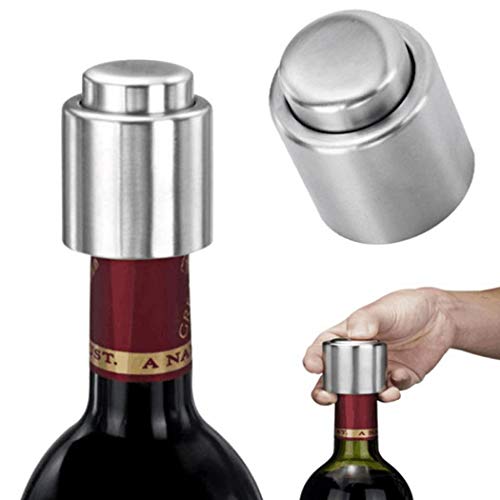 Multifunctional Stainless Steel Press Wine Stopper Beer Champagne Vacuum Plug
