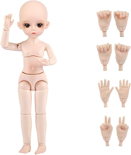 Miniatura 6 de UCanaan Muñeca BJD personalizada de 16 muñecas articuladas de 12 pulgadas + maquillaje básico (Doll3)