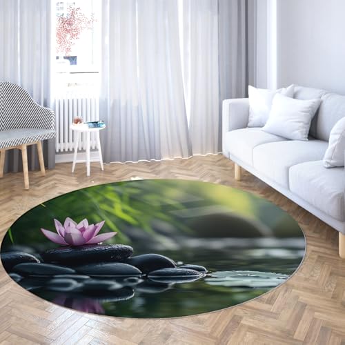 Aesthetics round Rugs 180cm �s���N���[�^�X�u���b�N�ςݐ� ����~�� ����@����@�􂦂郍�[�p�C�����J�[�y�b�g ���r���O���[�� �Q�� �|�[�` ���p