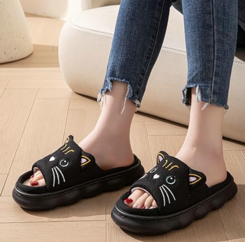 Solyinne Cute Cat Slippers for Women Men Warm House Slippers Soft Comfortable Cute Cartoon Home Use Cute Indoor Outdoor Slipper2