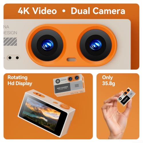 Appareil photo numérique compact avec écran de 6,1 cm et charge Type-C