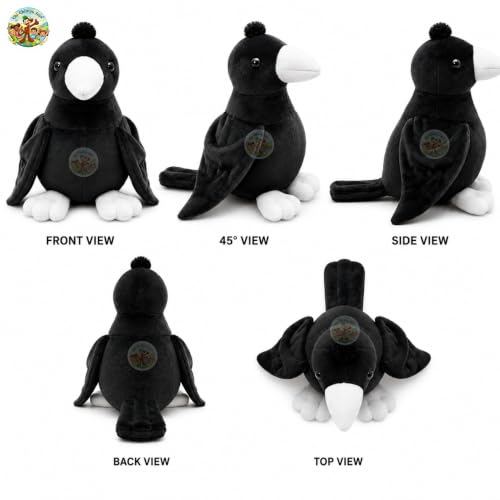 Image of CHI-CHIMPU Crow Soft Toy for Kids 37 cm | Plush Stuffed Bird Animal Toy | Cute Huggable Soft Toy for Boys and Girls | Birthday Gift, Kids Toys & Soft Toys Collection