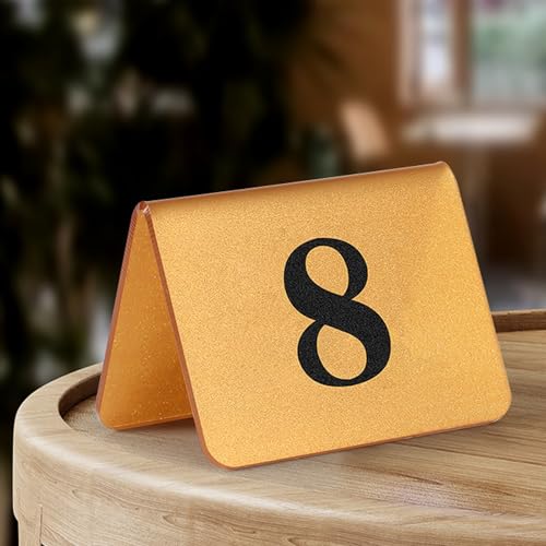 �A�N���������X�g�����p�i���o�[�v���[�g�A 25 �p�b�N �A�N���� �e�[�u���ԍ� 1-25 ���ʃe�[�u�� �e���g �}���`�J���[ 6.5x8cm(Gold)