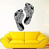 Sticker Mural Pied Impression Pictogramme Motif Sticker Mur Chambre Papier Peint 50X89Cm Vinyle PCV Sticker Mural