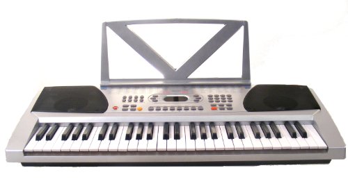 Huntington KB54-100 54-Key Portable Electronic Keyboard (Silver)