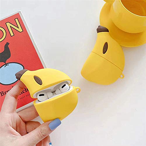 Toubn Case Compatible With Airpods Pro, 3D Unique Character Fresh Banana Design Clear Silicone Carrying Earphone Protector, Scratch Resistant Seamless Fit Protective Earbuds Case #TOP1