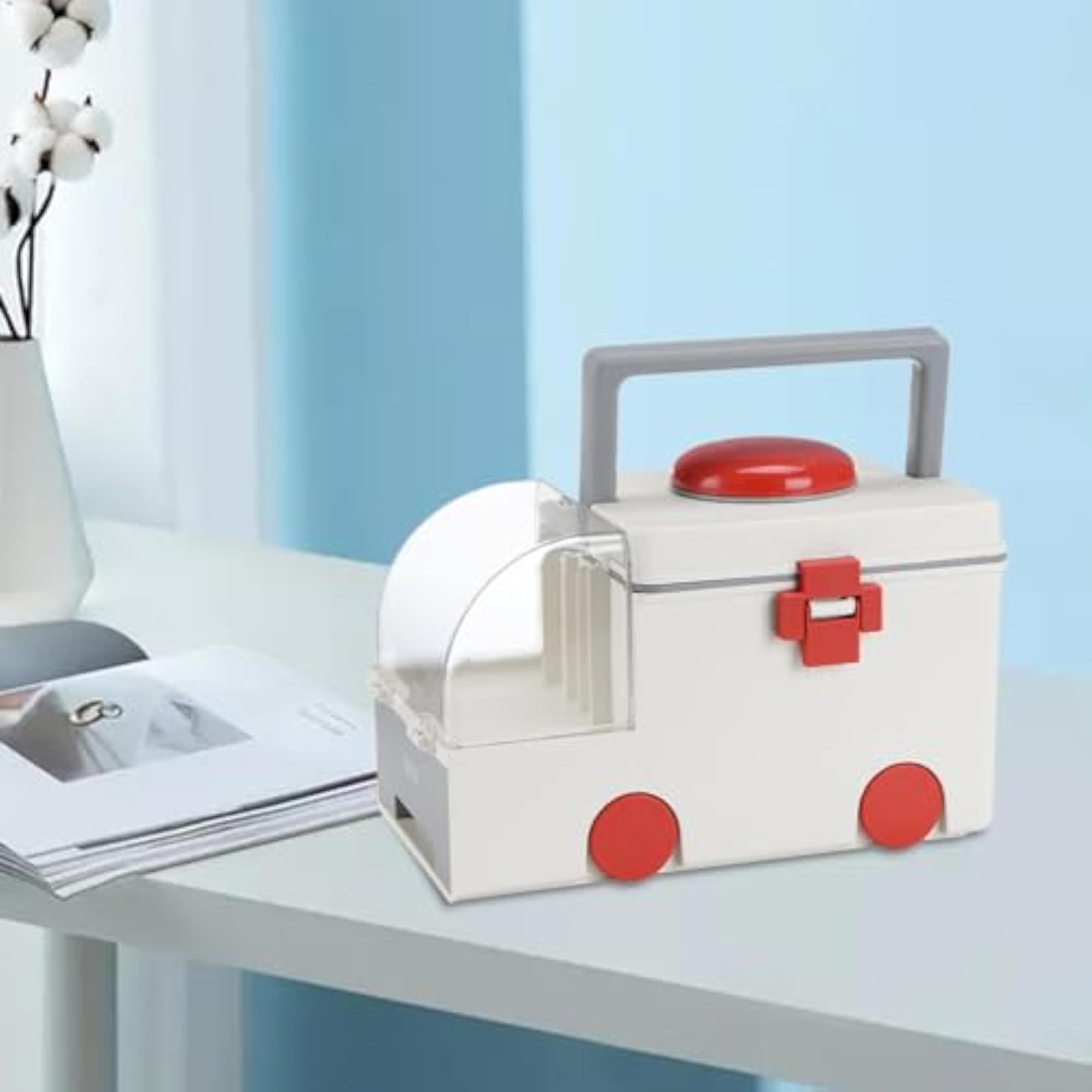 First Aid Storage Box Container Bin Portable Handle
