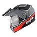 1Storm New Motorcycle Modular Flip up Full Face Helmet Dual Visor: HJK910 DSPORT Race Red