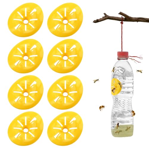 8 Piezas Trampa para Avispas Trampas Anti Avispas Exterior Atrapa DIY Moscas e Insectos Nidos de Falsas Herramientas de Apicultura Amarillas para Moscas Wasp Trap Hogares y Jardines al Aire Libre