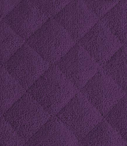 Dii Basic Terry Collection Quilted 100% Cotton, Potholder, Eggplant, 3 Piece #TOP3