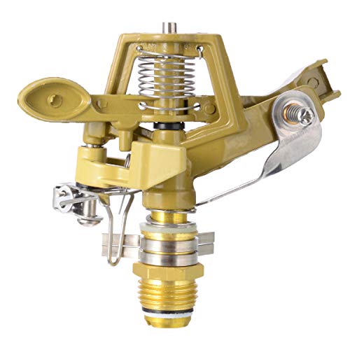 ZXMJYHK 1 Pc Réglable En Métal Impulse Spike 360 ​​Degrés Rotatif Eau Arroseur Irrigation Pulvérisateur for Pelouse Jardin Cour Parc Herbe Maison