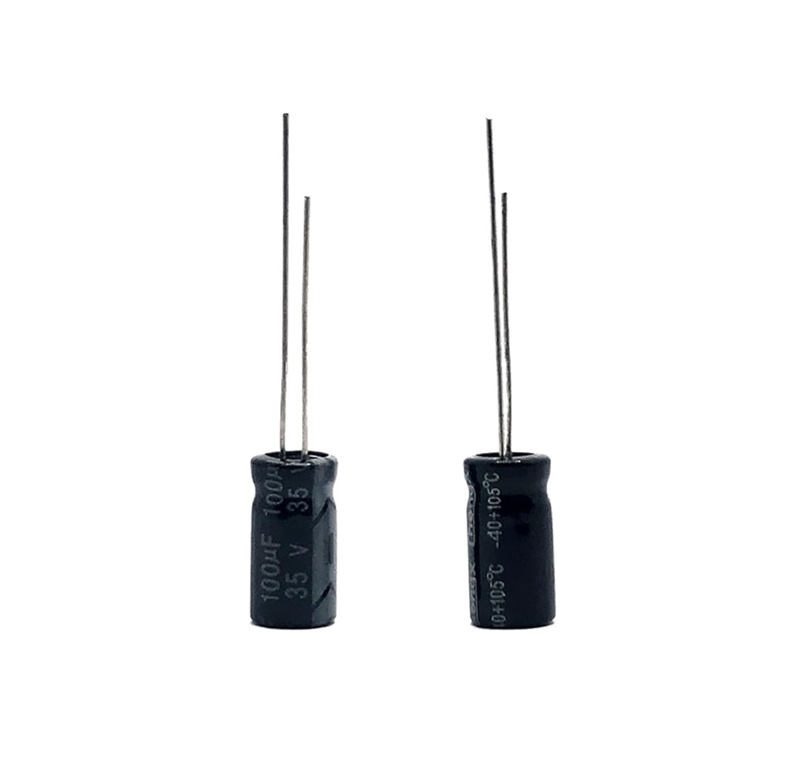 Condensateurs électrolytiques 35V 100uF 6x11mm en aluminium pour circuits électroniques (Lot de 50)