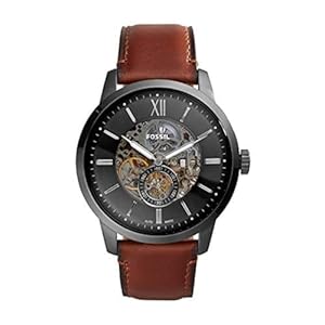 Fossil Townsman Men’s Automatic Watch with Mechanical Movement and Skeleton Dial
