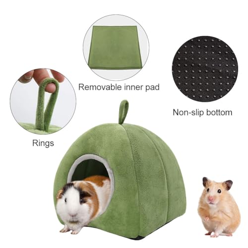 Meerschweinchen Bett, Meerschweinchen Haus, Kuschelhöhle für Hamster, Kuschelig Winter Kaninchen Haus, Gemütliches Kleintierbetten für Hamster Kaninchen Igel Chinchilla Bartagamen und Frettchen