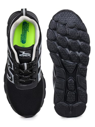 Image of ATHCO Mens Glide Super Comfortable Insole Shoes|Running|Walking|Training|Gym|Jogging|Sneaker|Athletic|Laceup|Flexible|Lightweight|Dailyuse|Sports|Casual|ExtraSoft|Fitness|Gents Boys
