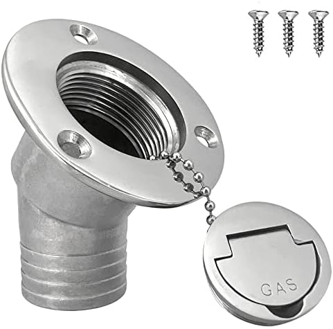 1.5" 316 Stainless Steel Keyless Gas Fuel Tank Deck Filler For Boats – Marine Grade