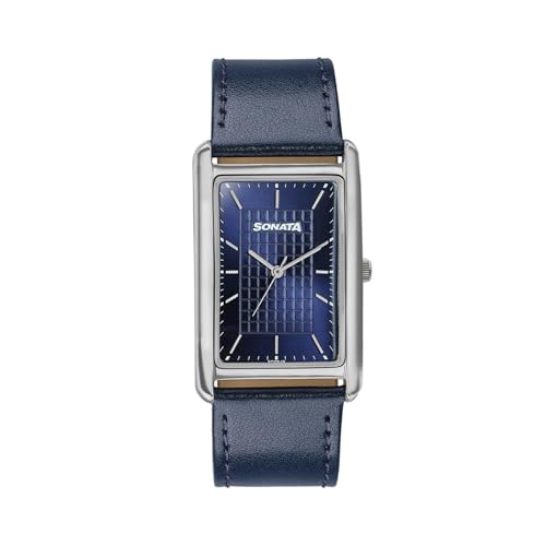 Image of Sonata Ascent with Quartz Analog with Leather Strap Watch for Men
