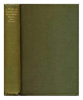 Hardcover A Week on the Concord and Merrimac Rivers. Book