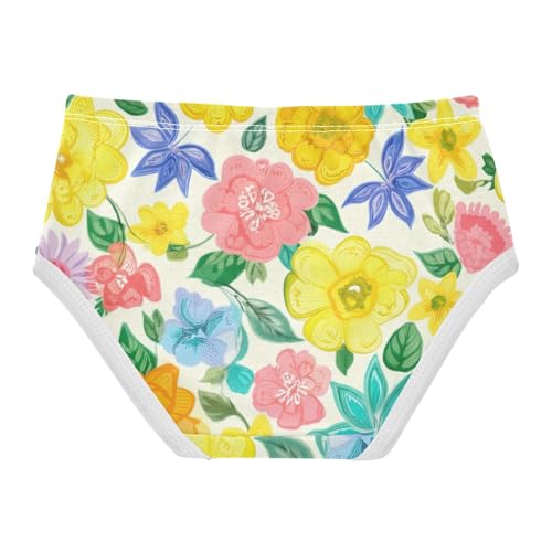 Animal Girls Underwear Toddlers 2t Cotton Panties for Girl Colorful Vibrant Floral Briefs Undies Kids2
