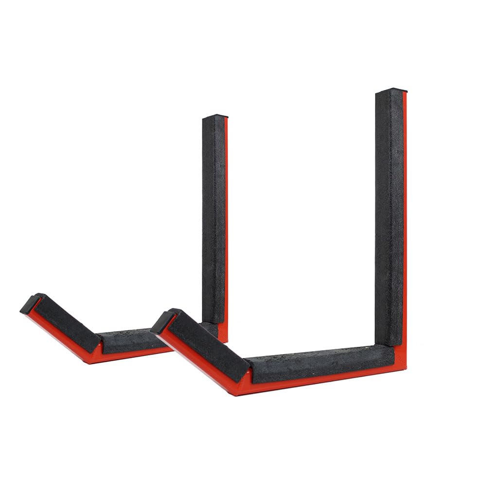 Boonedox Kurl TIG-Welded Thick-Walled Aluminum Kayak Rack for Garage (Orange)