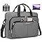 RAINSMORE Messenger Bag for Men 17.3Inch Laptop Bag Canvas Briefcase Satchel Large Computer Shoulder Bag Men's Work Business Office Bag,Grey