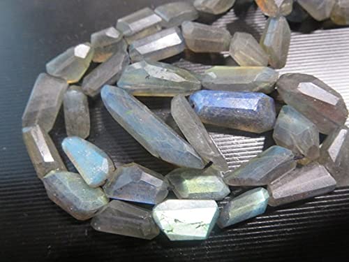 Labradorite naturelle en perles facettées de qualité gemme pour création de bijoux - 2