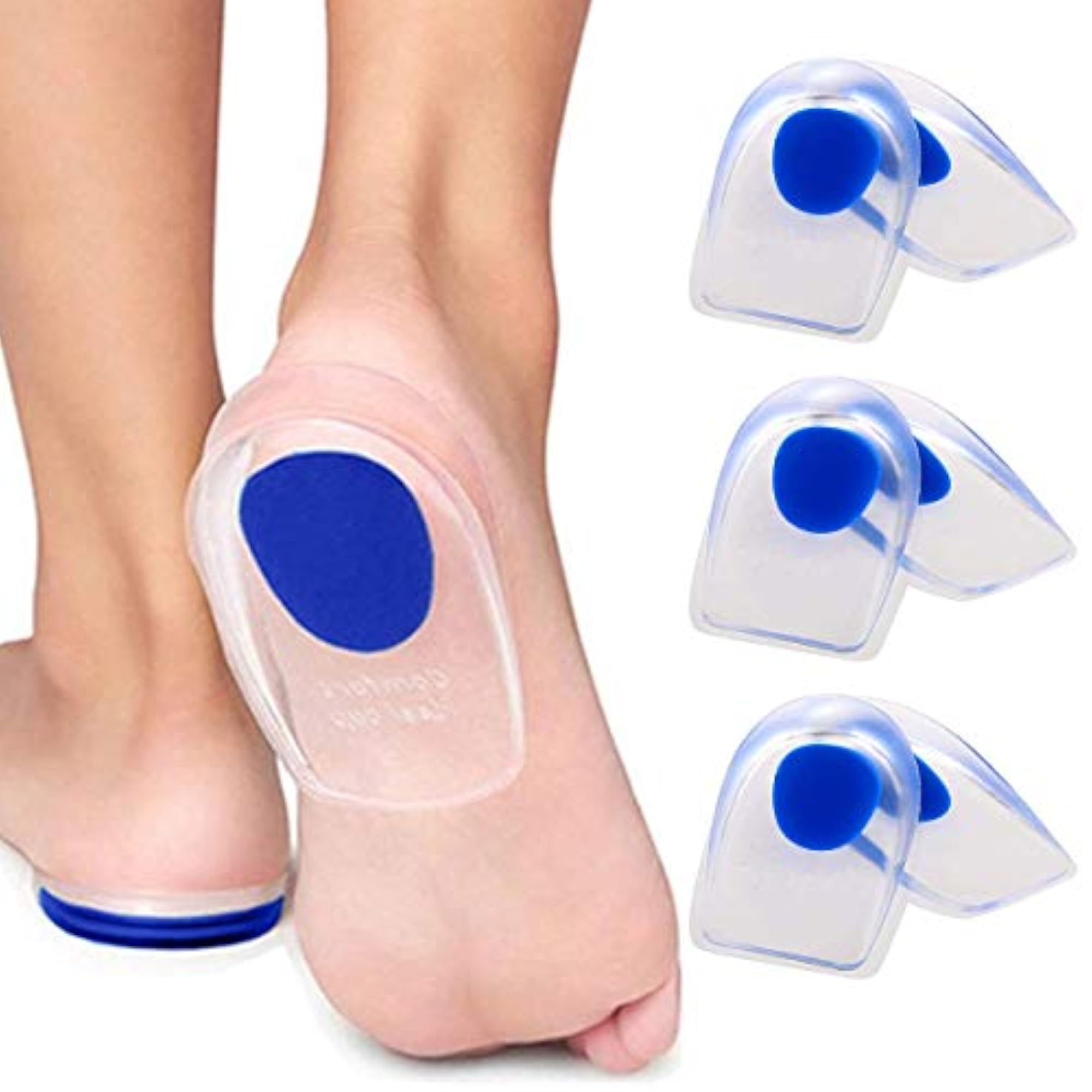 Gel Heel Cups Plantar Fasciitis Inserts-Silicone Gel Heel Pads