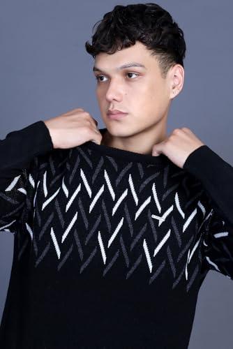 Image of GODFREY Full Sleeve Woolen Sweater for Man Winter Wear - Round Neck Pullover Regular Fit