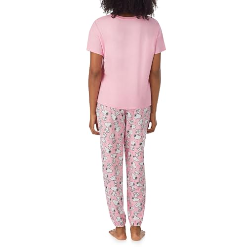 Image of Richard Leeds International Womens 2 Piece PJs Set - Disney | Hello Kitty | Snoopy - Short Sleeve Top & Jogger Lounge Sets