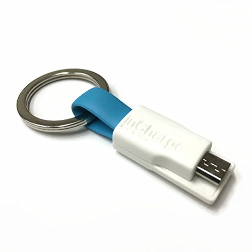 The inCharge Ultra Portable Charging Cable USB to Micro USB 10mm Thin Version (Cyan)