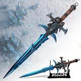 World of Warcraft Frostmourne Deluxe - Abrebotellas de espada con base para el hogar y la oficina, regalo y mercancía para aficionados y coleccionistas