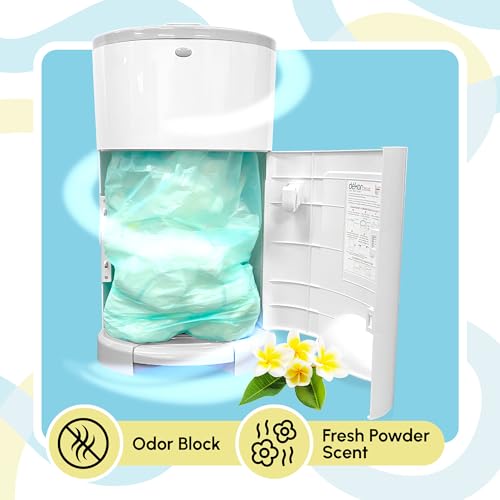 Image of Reli. Diaper Pail Refill Bags Compatible with Dekor Classic (10 Pack) | Diaper Trash Bags with Odor Control | Powder Scent | Strong Liners | Holds 4950 Diapers | Refill Replacement