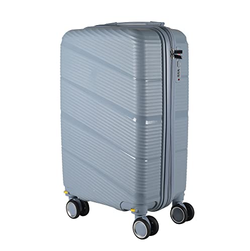 Mala de bordo em Polipropileno 4 rodas 360º - AeroMalas Catar (Azul Claro)