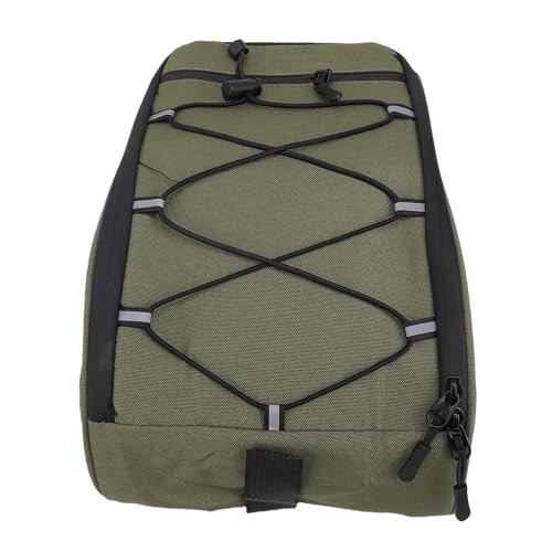 Julihai Bolsa para Portabicicletas, Bolsa para Asiento Trasero de Bicicleta de Tela Oxford Impermeable de Gran Capacidad de 8 litros con Forro Interior y Múltiples Bolsillos, para Viajes (8L)