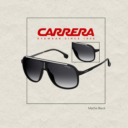 Carrera CA1007/s 0003/9O 62MM Matte Black/Dark Grey Gradient 62MM Rectangular Sunglasses for Men + BUNDLE with Designer iWear Eyewear Kit2