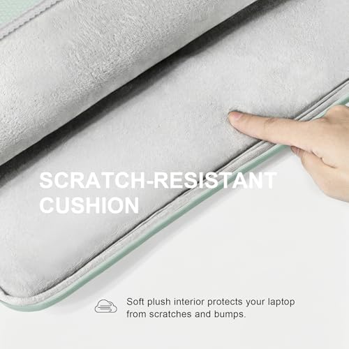 Image of Lacdo 14 Inch Laptop Sleeve Compatible with 14 Inch HP Lenovo DELL ASUS Acer Chromebook 14 /HP Stream 14 /DELL Inspiron 14 /Lenovo IdeaPad 14 /Acer Spin 3 Laptop Sleeve, Green