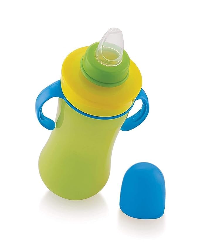 XSOURCE Bunny Baby Sipper, Silicon Nipple, Sippy Cups for Baby, Sipper Sippy Cup Stage 1 Spill Proof Leak Proof Break Proof Sof (Green)-image-21