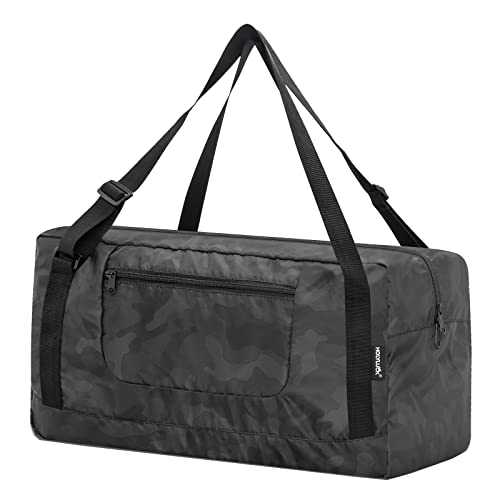 Image of HOLYLUCK Foldable Travel Duffel Bag For Women & Men Luggage Great for Gym (midnight camo)