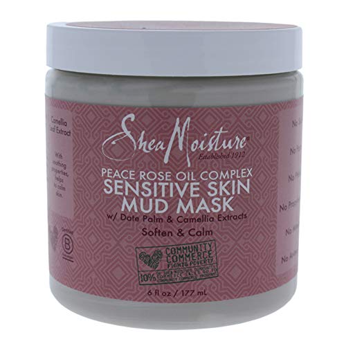Shea Moisture Peace Rose Oil Complex Sensitive Skin Mud Mask for Unisex, 6 Ounce