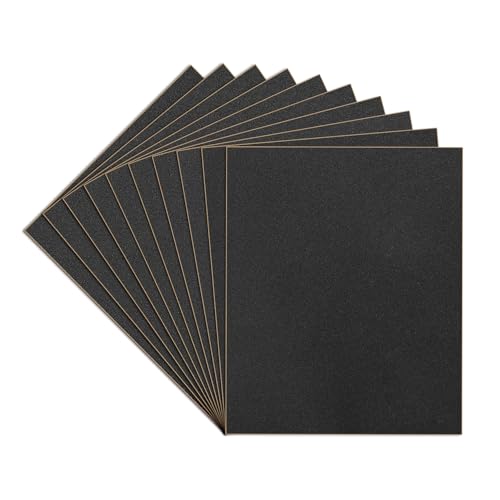 10-Sheets 500 Grit Sandpaper, 9 x 11 Inch Wet Dry Sand Paper Assortment Pack, Silicon Carbide Abrasive Sanding Sheets for Automotive Car Paint Metal Wood Furniture Crafts Polishing