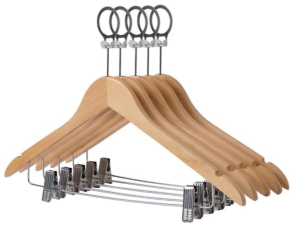Cintres en bois massif lot de 50 professionnels pour penderie de chambre