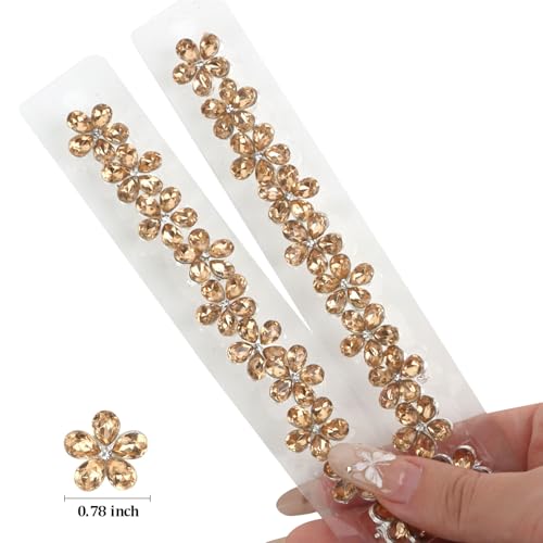 Mini Pinzas de Pelo Cristal con Flores - 20 Pzs miniatura 6
