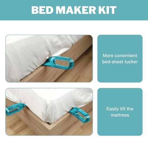 Image of Solitude 2 Pcs Mattress Lifter Tool & Bed Sheet Tucker | Ergonomic Handle | Easy Bed Making Tool Can Tuck Sheets, Holds Mattress Wedge Elevator for Lifting & Tucking (11 inch)